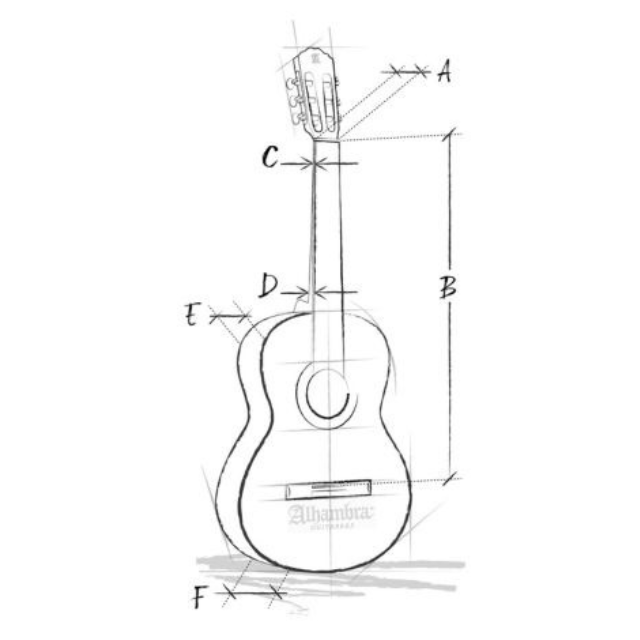 Guitarra de madera maciza Alhambra 9 P - 1/2 - Alhambra Guitarras desde 1965#-10