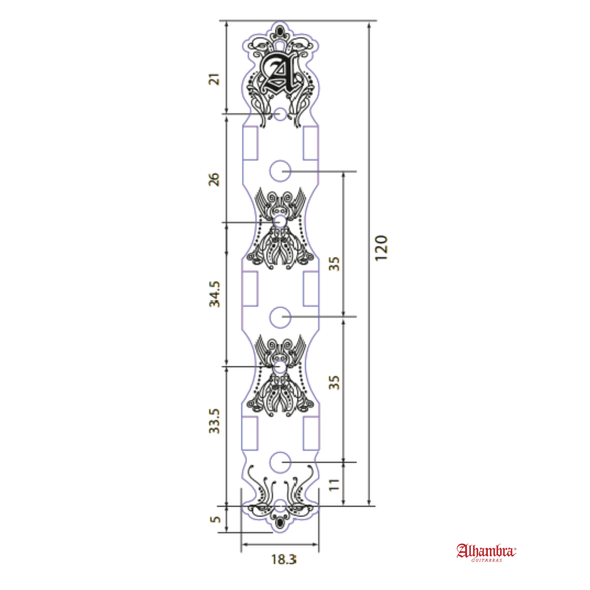 Clavijero nº 3 Luxury A - Alhambra Guitarras